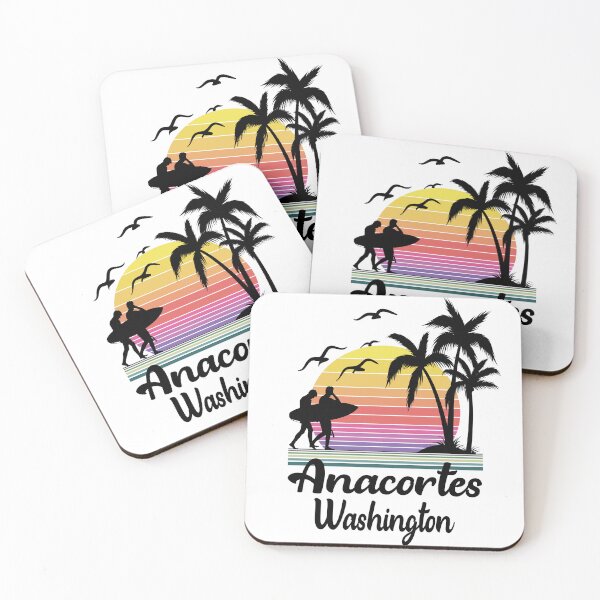 Item preview, Anacortes Washington Seaside Retro Sunset designed and sold by Home-Spirit.