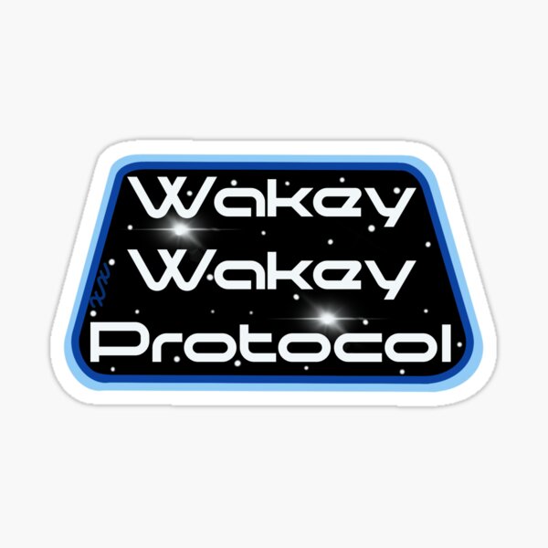 Vista previa del artículo con la obra «Protocolo Wakey Wakey de In Space con Markiplier», diseñado y vendido por cjtheywitch.