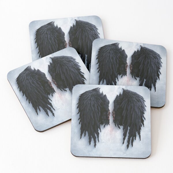 Item preview, Black Angel Wings Feathers | Clipped wings Banksy designed and sold by CanvasKnight.