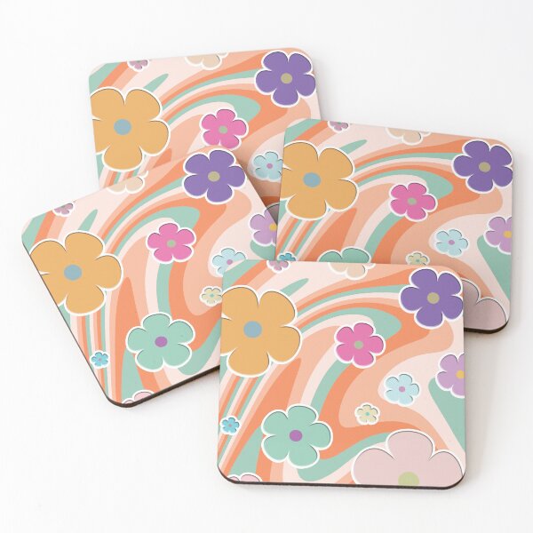 Item preview, 90s Aesthetic Groovy Retro Flower Pattern designed and sold by ind3finite.