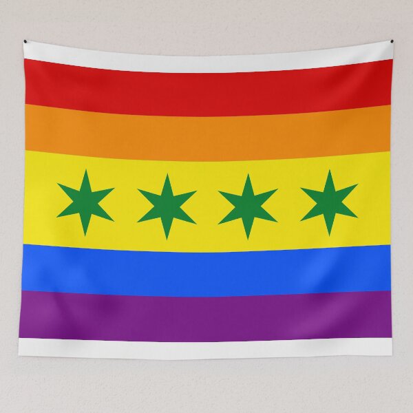 Item preview, Chicago City Flag - Pride 2 designed and sold by HootMoose.
