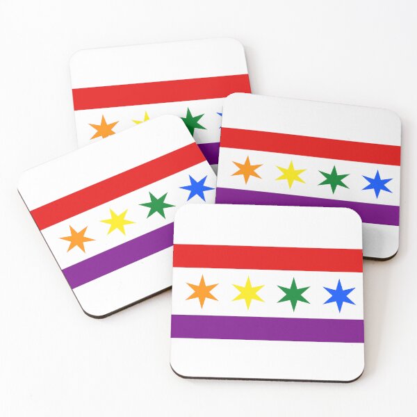 Item preview, Chicago City Flag - Pride 1 designed and sold by HootMoose.