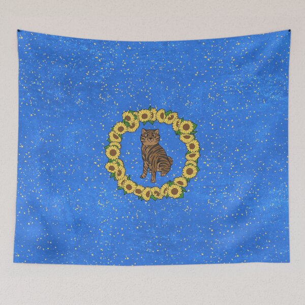 Item preview, Brindle Hokkaido and Himawari Sunflowers Wreath (All-Over Print) designed and sold by HokkaidoHANA.