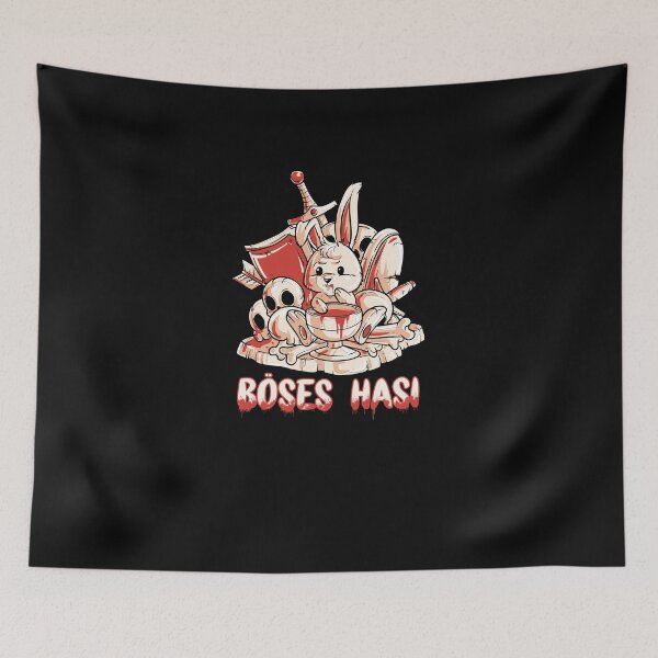 Item preview, Evil horror bunny with sword, shield and knight arrow designed and sold by Cedinho.