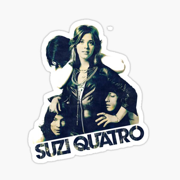 Suzi Quatro Distressed Retro Vintage Sticker For Sale By Ianasola