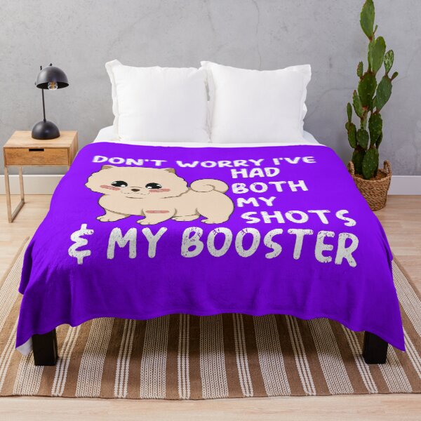 Item preview, Don't Worry I've Got Both My Shots - Kawaii Pomeranian designed and sold by MacAndMoose.