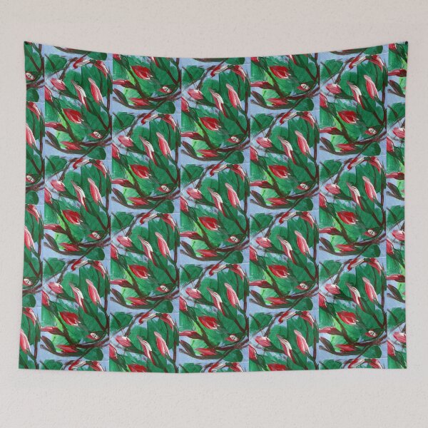 Item preview, Pink Flower Buds on Vines with Leaves designed and sold by GalleriaMonte.