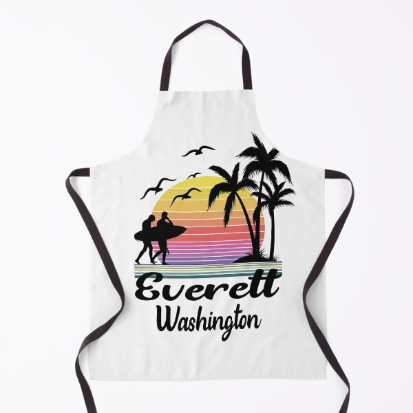 Item preview, Everett Washington Seaside Retro Sunset designed and sold by Home-Spirit.