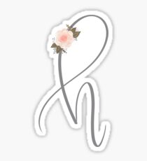 Floral Monogram H Sticker