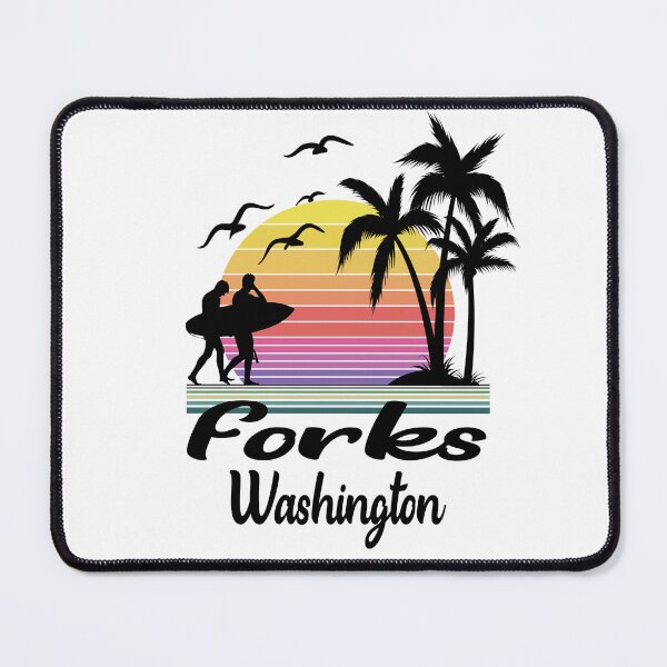 Item preview, Forks Washington Seaside Retro Sunset designed and sold by Home-Spirit.