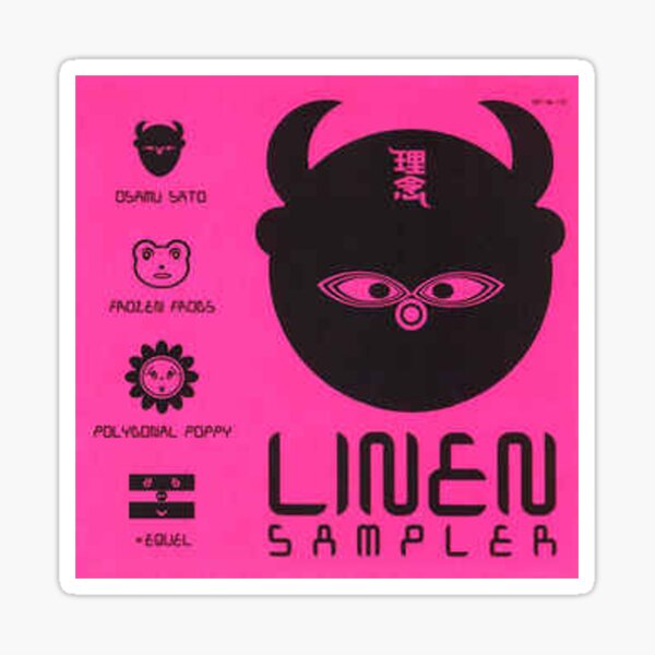 OSAMU SATO PINK LINEN SAMPLER  Sticker