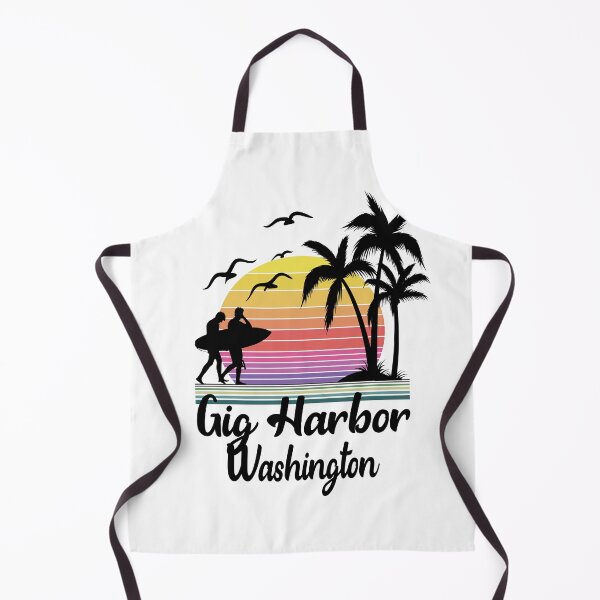 Item preview, Gig Harbor Washington Seaside Retro Sunset designed and sold by Home-Spirit.