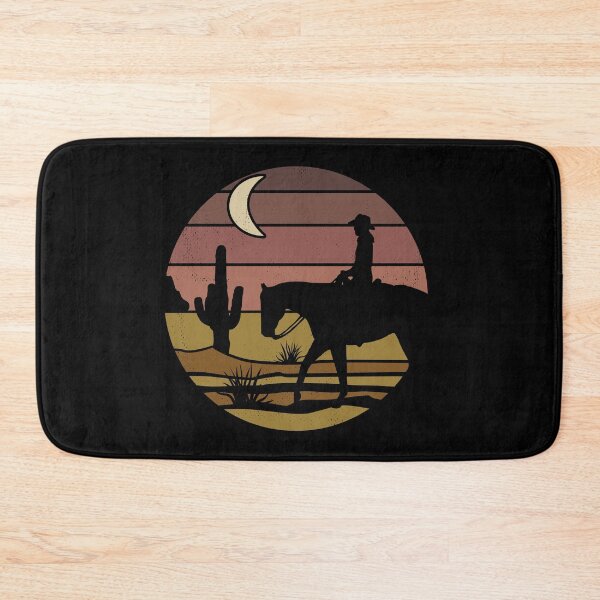 Item preview, Cowboy Silhouette Vintage Sunset Ranch Life designed and sold by Happy Puppy Print On Demand.