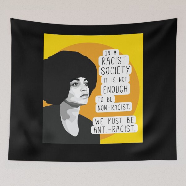Item preview, Vintage Angela Davis Anti-Racism Quote Is Safe Ways You Can designed and sold by BentonKochiyama.