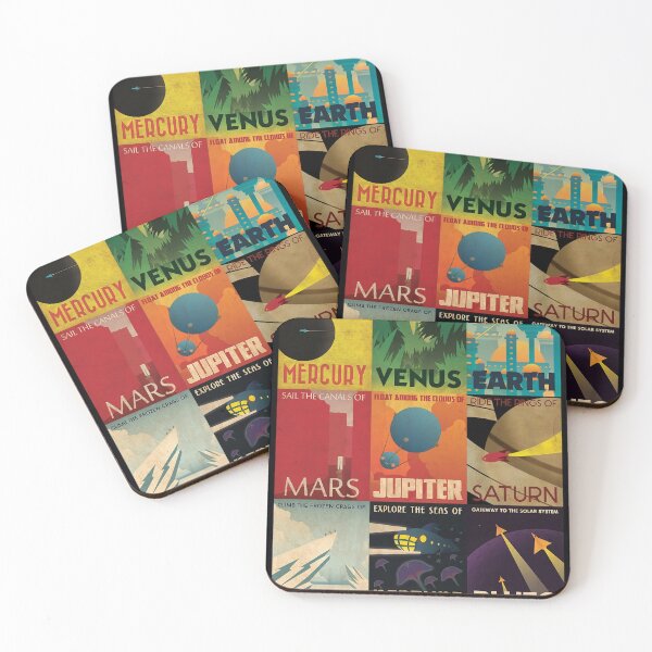 Item preview, Retro Planetary Travel Poster designed and sold by ThePropaganda.