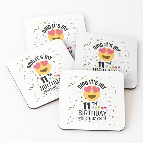 Item preview, OMG It's My 11th Birthday #BirthdayGirl Emoji A Shirt For Birthday designed and sold by bonus24.