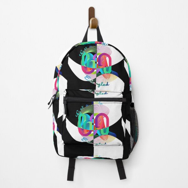 Item preview, Get A little entangled Inverse Quantum composition White and Black orange, teal,  pink abstract  designed and sold by SpArtk.