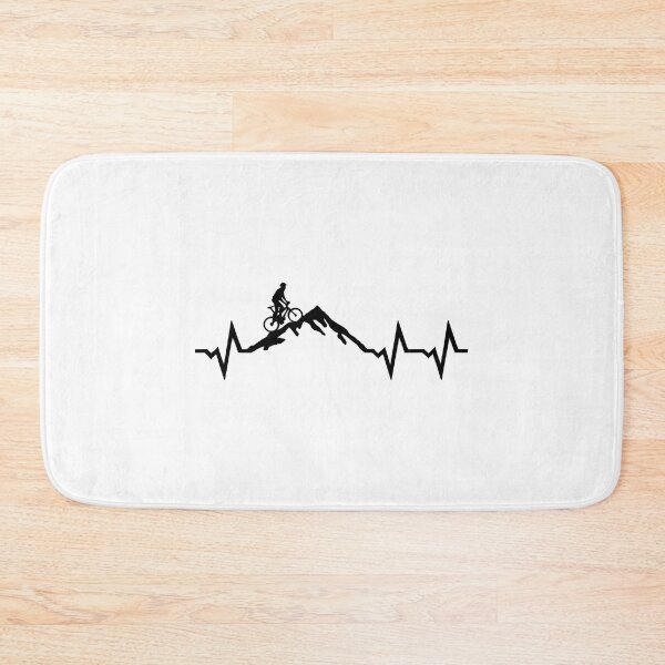 Item preview, Mountain biking ecg heartbeat designed and sold by SharonUggieri.
