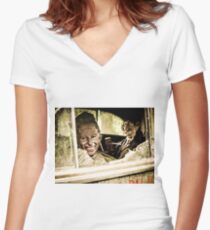 God Save The Queen | Great Britain Women's Fitted V-Neck T-Shirt