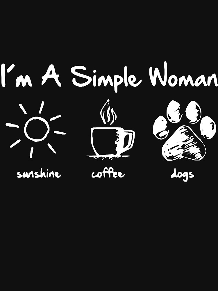 Official i'm A Simple Woman Coffee Dog And Chicago Cubs Shirt