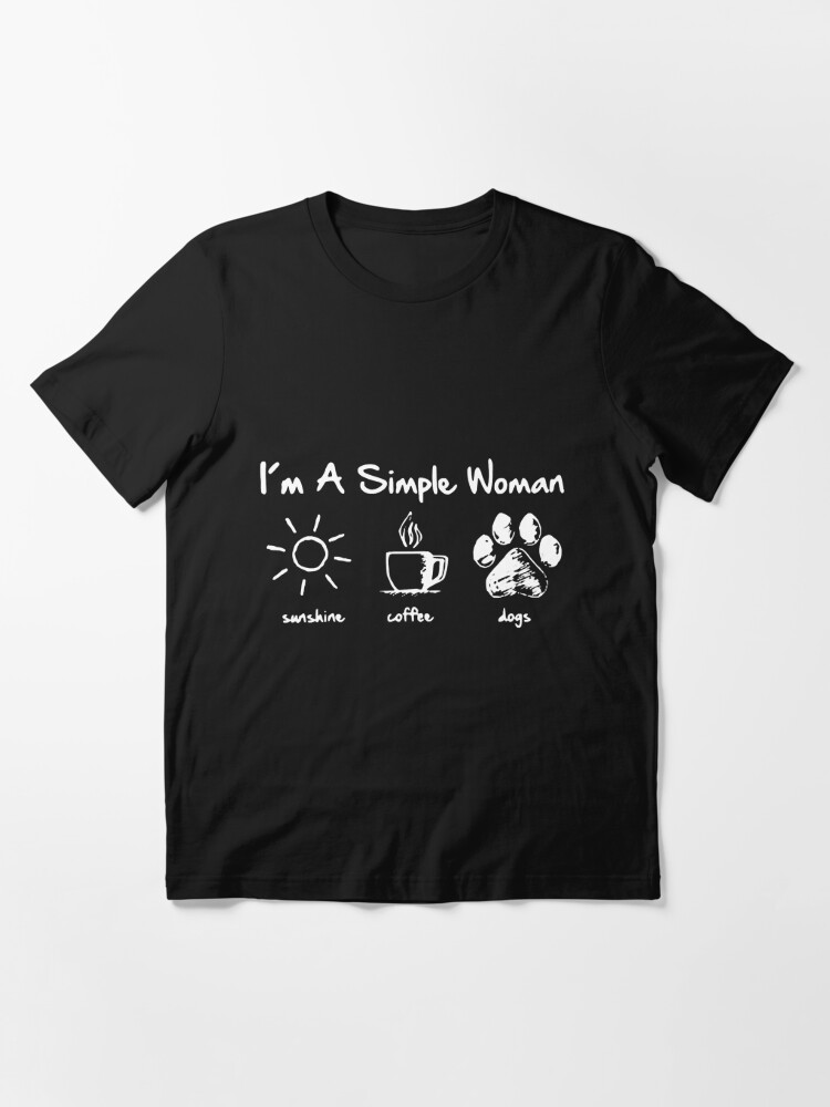 Official i'm A Simple Woman Coffee Dog And Chicago Cubs Shirt