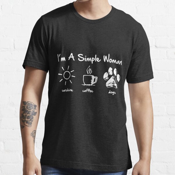 Official i'm A Simple Woman Coffee Dog And Chicago Cubs Shirt