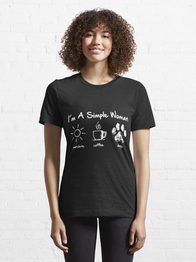Official i'm A Simple Woman Coffee Dog And Chicago Cubs Shirt