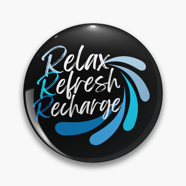 Item preview, Relax Refresh Recharge (Blue) designed and sold by GeeHanz.