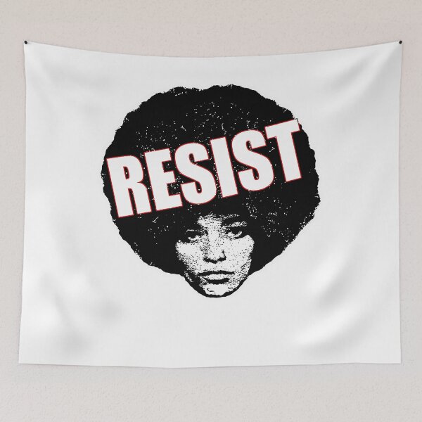 Item preview, Retro Angela Davis Resist (Black Text) Is Safe Ways You Can designed and sold by BentonKochiyama.