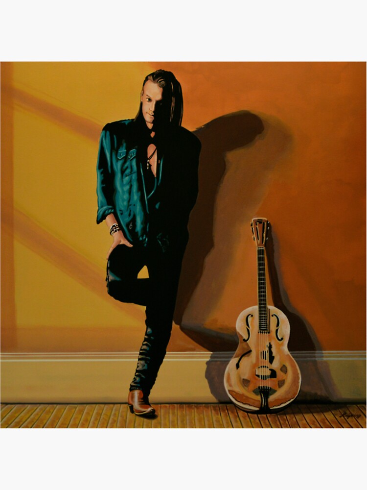 "Chris Whitley painting" Sticker for Sale by MinhBuNESTE Redbubble