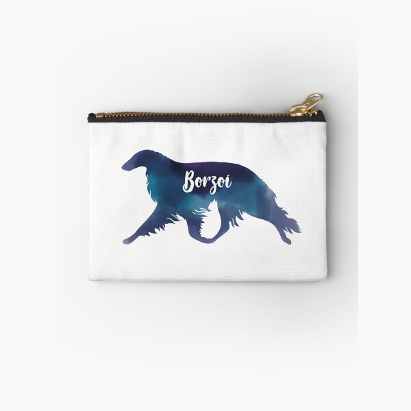 Item preview, Watercolor Borzoi in blue designed and sold by Spinyflowerart.