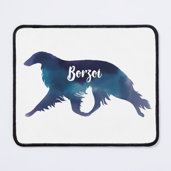 Item preview, Watercolor Borzoi in blue designed and sold by Spinyflowerart.