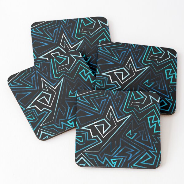 Item preview, Dark Blue Geometric ZigZag designed and sold by Vector Scout Lab.