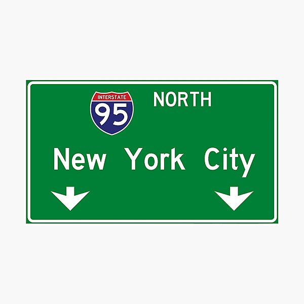 Item preview, New York City I95 Highway Sign designed and sold by Cityscape-Guy.