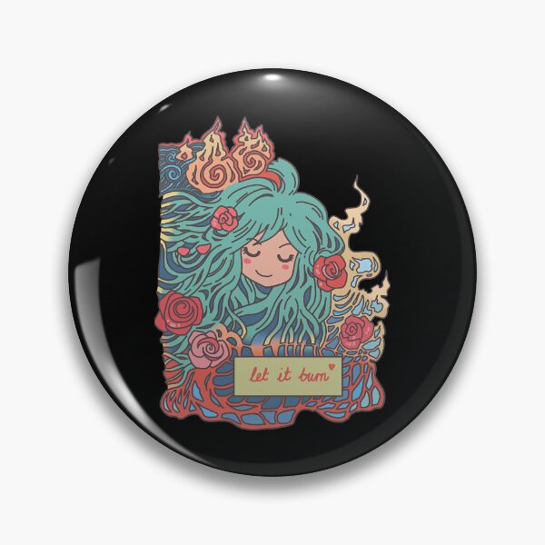 Item preview, Let It Burn Romantic Anime Girl Pastel Colours  designed and sold by CarrieMore6954.