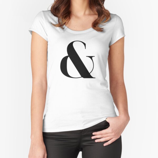 Ampersand Tailliertes Rundhals-Shirt