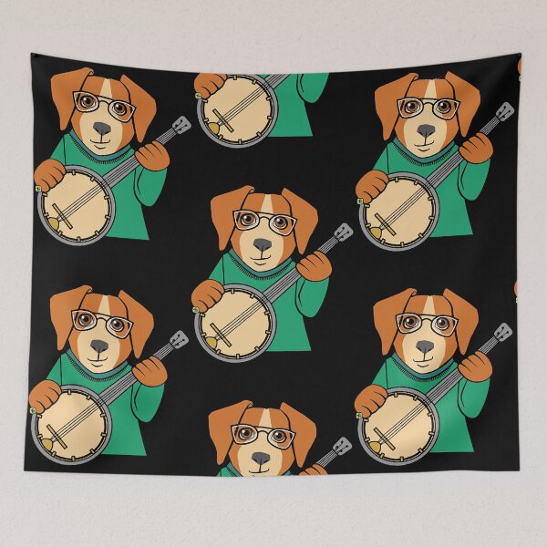 Item preview, Dog Playing Banjo Music  designed and sold by BrookePrui8566.