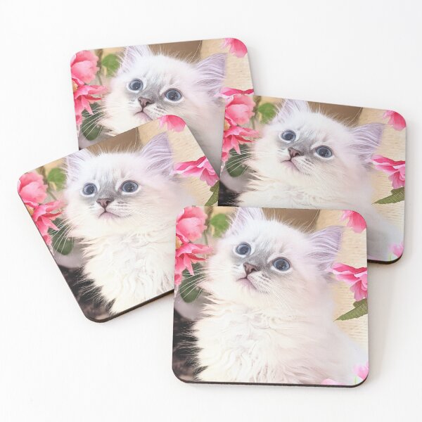 Item preview, Lynx ragdoll kitten with flowers designed and sold by Fluffycat2020.