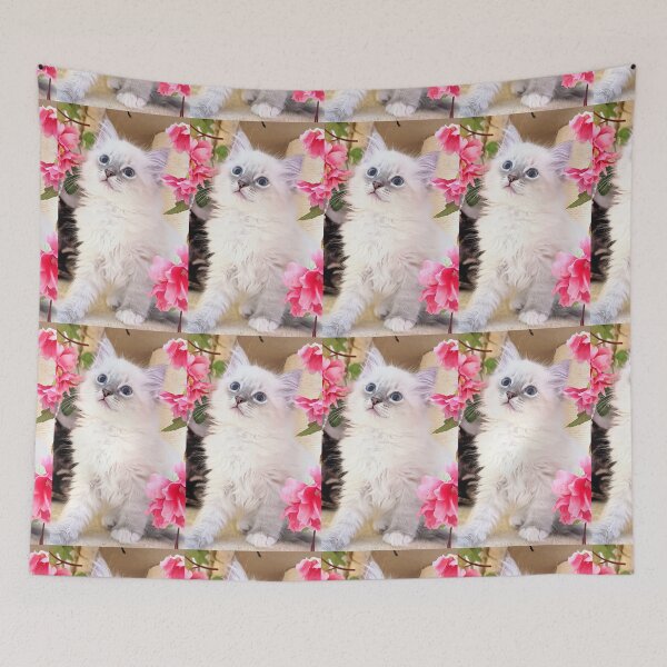 Item preview, Lynx ragdoll kitten with flowers designed and sold by Fluffycat2020.