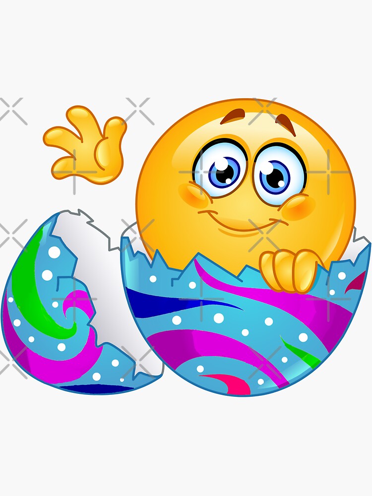 "Easter egg Emoji" Sticker for Sale by gossiprag Redbubble