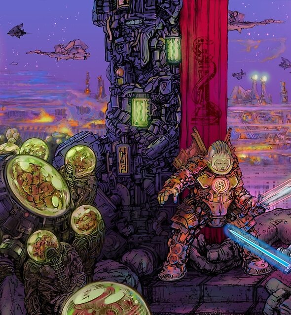 Spacewurm Vs. Moonicorn! by natemarcel