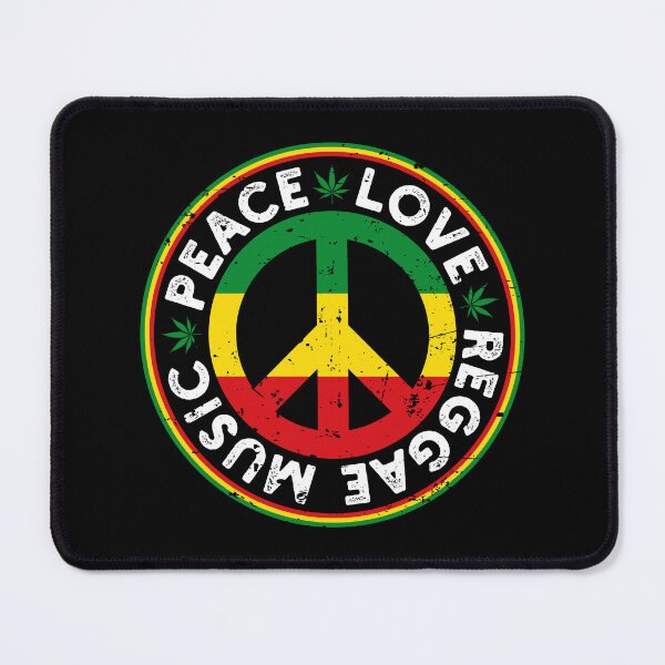 Item preview, Reggae Peace Love Symbol Rasta Flag Colors designed and sold by designandclouds.