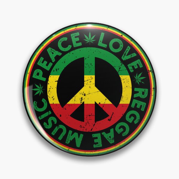 Item preview, Reggae Peace Love Symbol Rasta Flag Colors designed and sold by designandclouds.