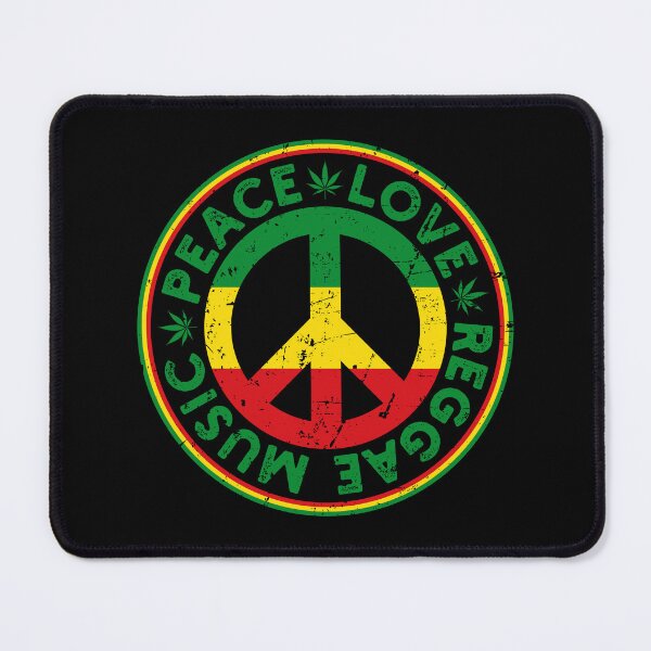 Item preview, Reggae Peace Love Symbol Rasta Flag Colors designed and sold by designandclouds.