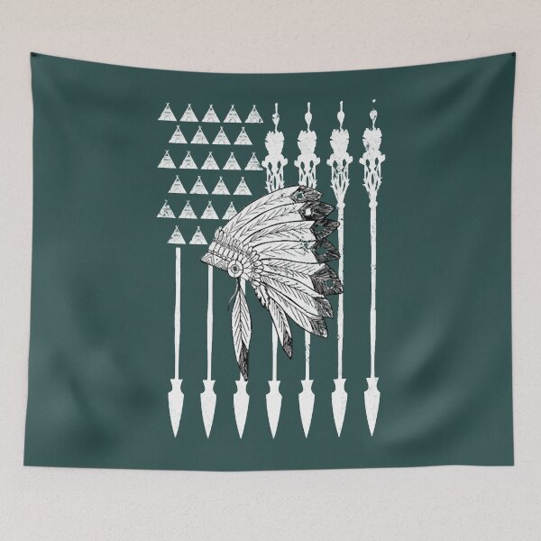 Item preview, Cool Native American Arrow And Teepee Flag designed and sold by AngGauso.