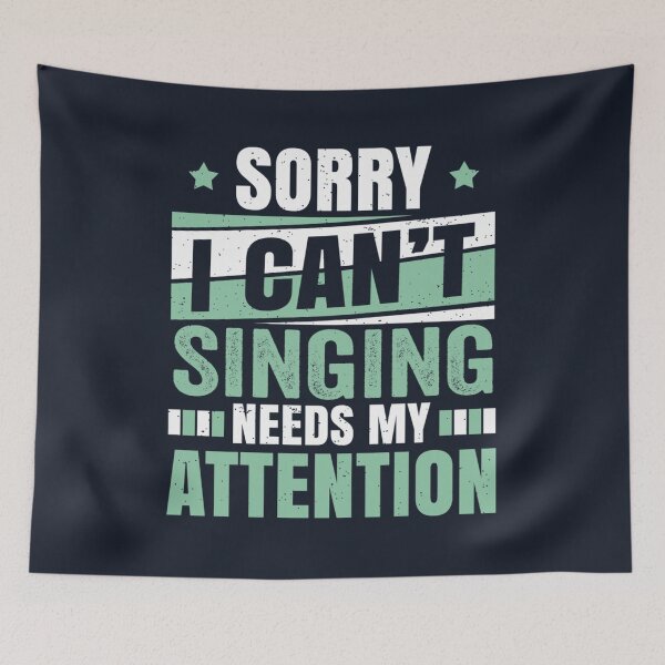 Item preview, Singing Attention  Cool Funny Musician Rock Band Singer Singing Love Quotes Sayings designed and sold by LamPhuongshop.