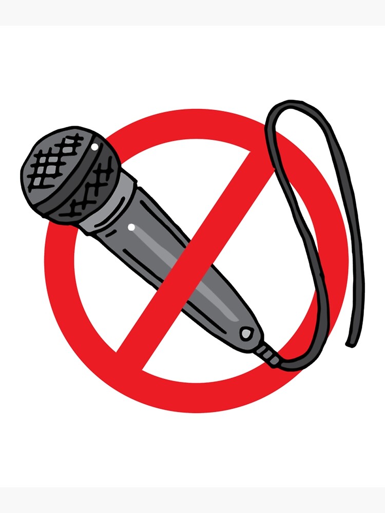 "No Singing Allowed Funny Karaoke Pub Singer Sign" Poster by
