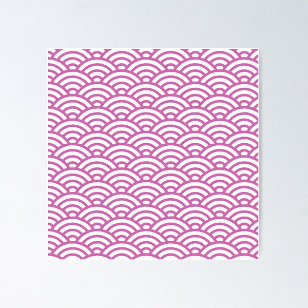 Item preview, Seigaiha - Japanese Traditional Design Pattern Pink designed and sold by MikazukiDesign.