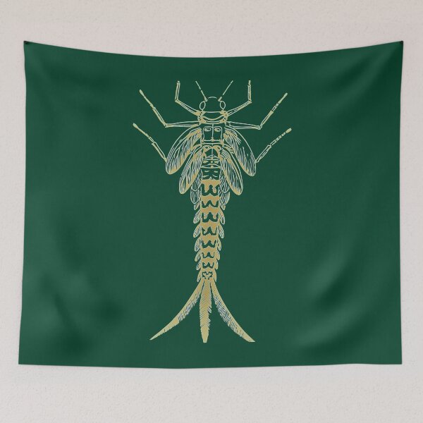 Item preview, Fly Fishing Flies Damsel Nymph Bugs Insect Shirts, Black Fly designed and sold by BremeKen.