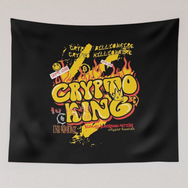 Item preview, CRYPTO KING - Crypto king graffiti streetwear T-shirt design designed and sold by Slaystyle.